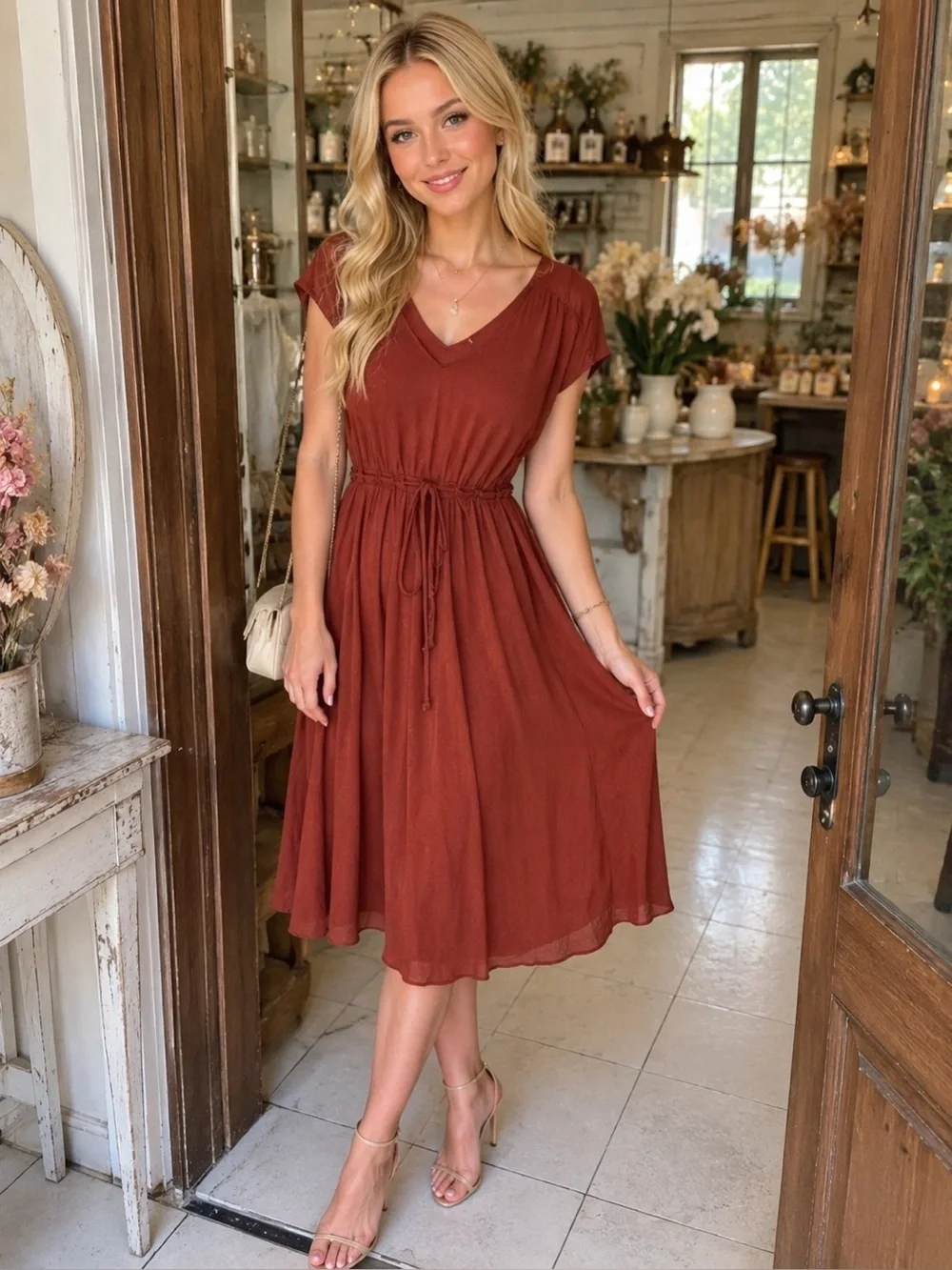 Free People Burnt Orange Dress